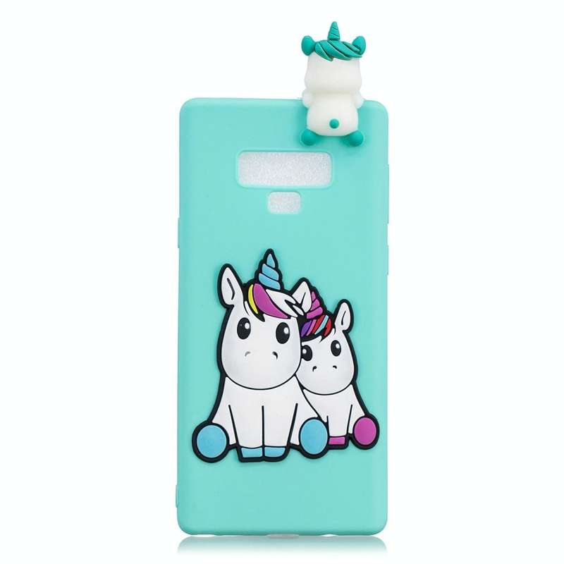 For Galaxy Note 9 3D Cartoon Pattern Shockproof TPU Protective Case(Couple Unicorn)