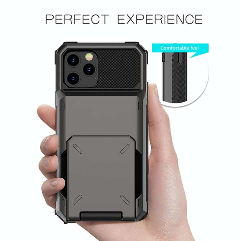 For iPhone 12 mini Scratch-Resistant Shockproof Heavy Duty Rugged Armor Protective Case with Card...