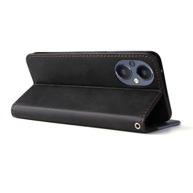For OPPO Reno7 Z 5G / A96 5G Stitching-Color Flip Leather Phone Case(Grey)