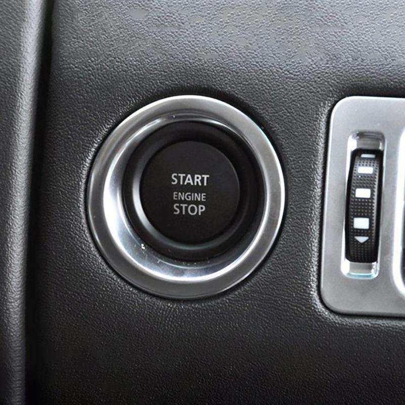 One-key Start Engine Stop Switch Button for Land Rover Range Rover / Discovery, Left Driving(Black)