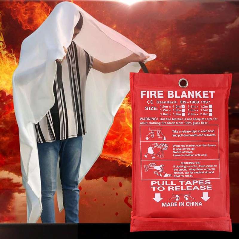 Emergency Survival Fire Blanket Shelter Safety Protector Extinguishers Tent, Size: 1.51.5m