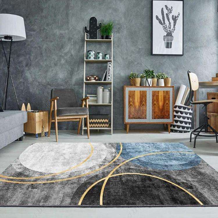 Modern Abstract Geometric Living Room Rug Coffee Table Cushion, Size: 50x80cm(25)