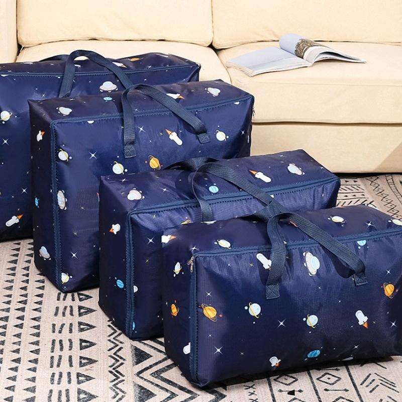 Oxford Cloth Quilt Moisture-Proof & Waterproof Storage Bag Zipper Portable Moving Luggage Bag, Sp...
