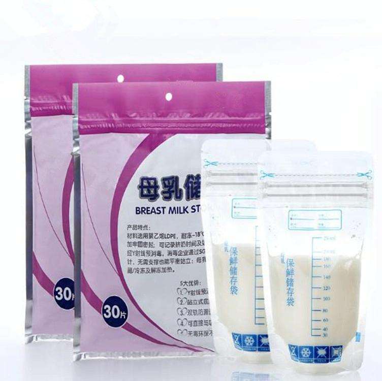 30 PCS 250ml Milk Storage Bag Fresh Breast Milk Storage Bag(Transparent)