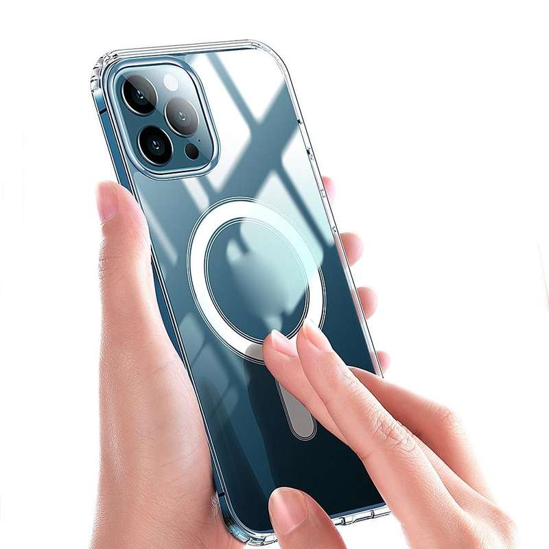 For iPhone 15 Pro Max Magsafe Clear Acrylic PC Phone Case(Transparent)