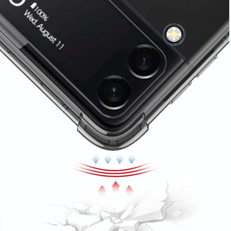 For Samsung Galaxy Z Flip3 5G GKK Shockproof Airbag Phone Case with Ring Holder & Stylus Pen(Tran...