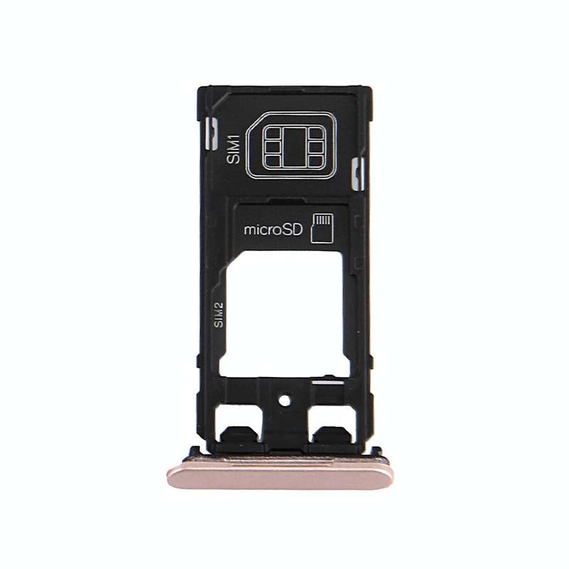 SIM Card Tray + Micro SD / SIM Card Tray + Card Slot Port Dust Plug for Sony Xperia X (Dual SIM V...