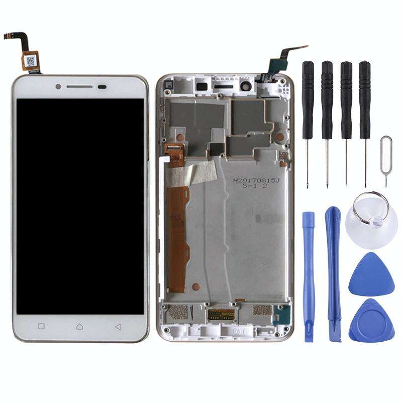 OEM LCD Screen for Lenovo Vibe K5 A6020A40 Digitizer Full Assembly with Frame (White)