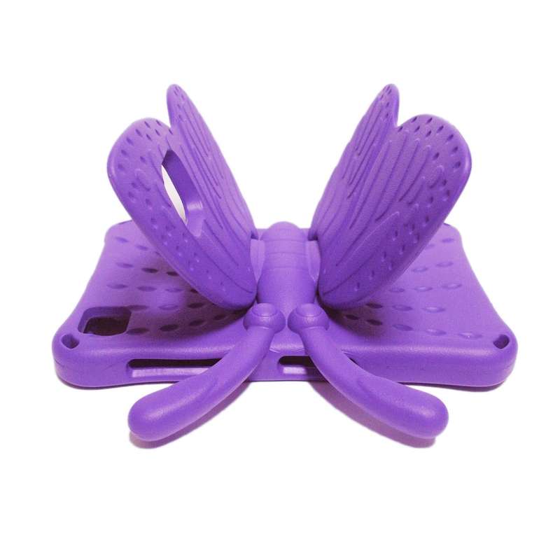 For Samsung Galaxy Tab A8 10.5 Butterfly Bracket Kids EVA Shockproof Tablet Case(Purple)