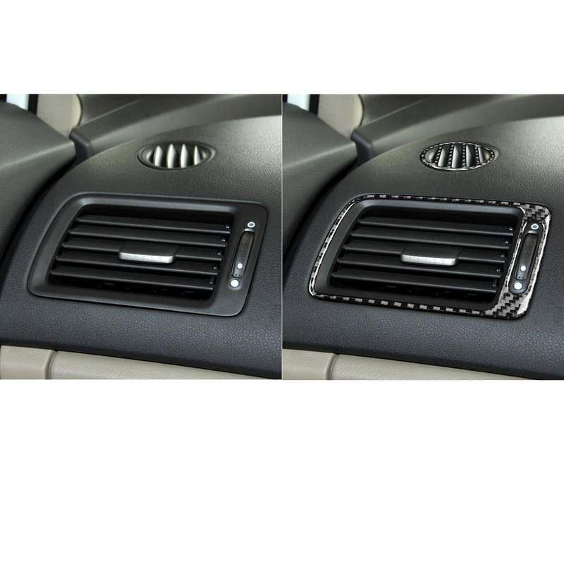 3 in 1 Car Carbon Fiber Front Passenger Seat Air Outlet Decorative Sticker for Honda Civic 8th Ge...