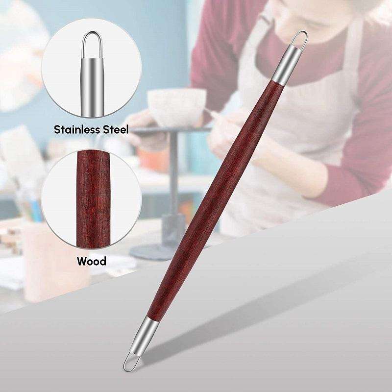 6pcs/set Wooden Pottery Trimming Tools Educational Art Supplies