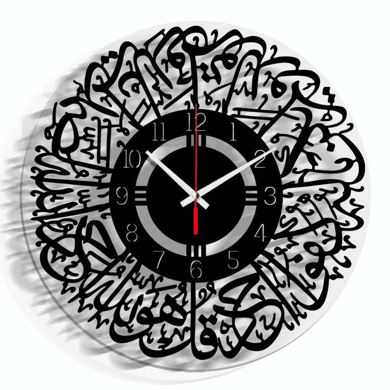 TM027 Home Decoration Acrylic Wall Clock(Digital Black)