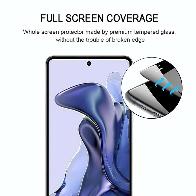 For Xiaomi Mi 11T / 11T Pro Full Glue Full Screen Tempered Glass Film