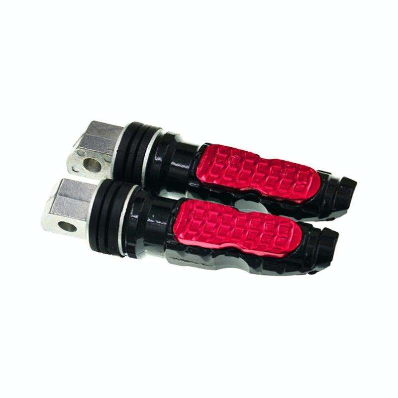 Universal Motor Bike Footpegs Foot Rests Rear Pedals Set Motorcycle Modification Accessories(Red)