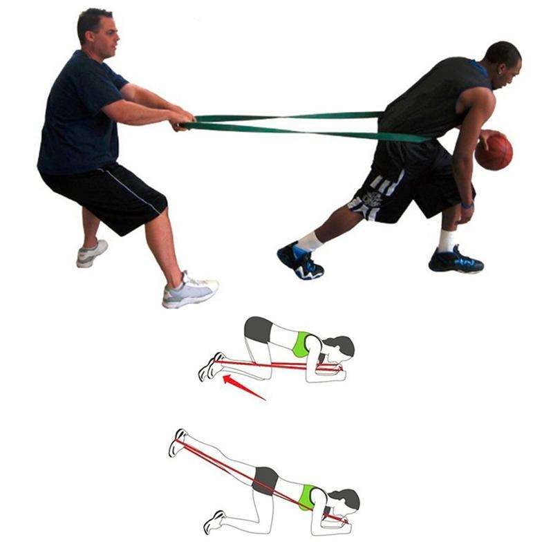 Elastic Natural Latex Resistance Band Yoga Fitness Equipment, Circumference: 2.08m, Random Color ...