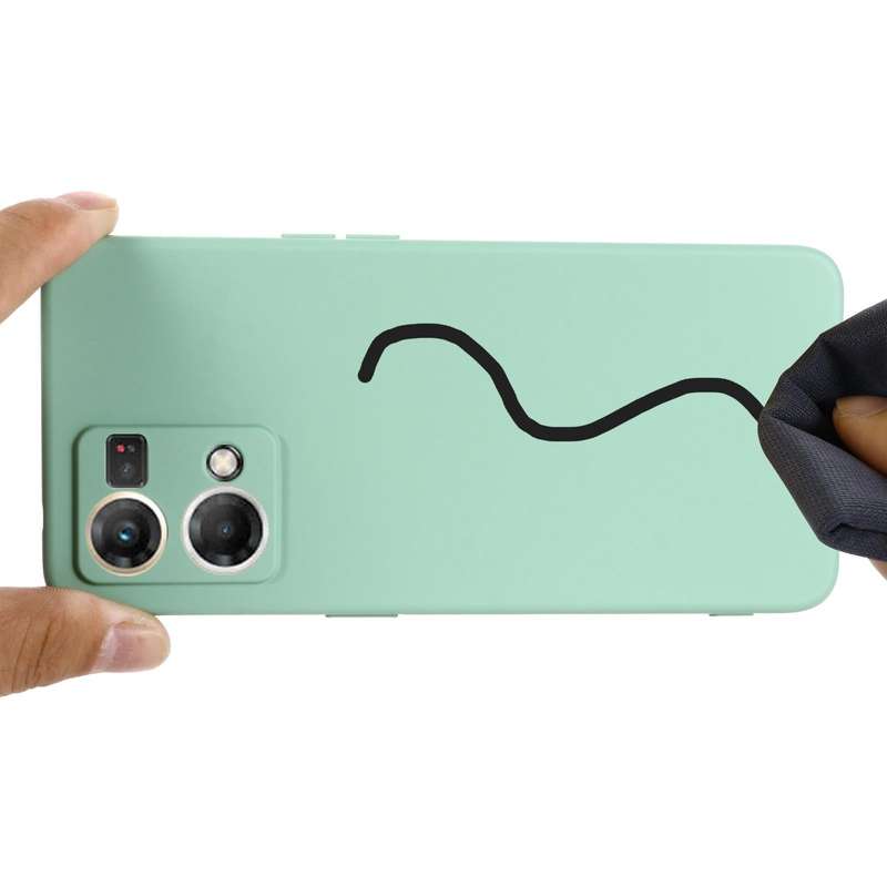 For OPPO Reno 7 4G Global/F21 Pro 4G Pure Color Liquid Silicone Shockproof Full Coverage Phone Ca...