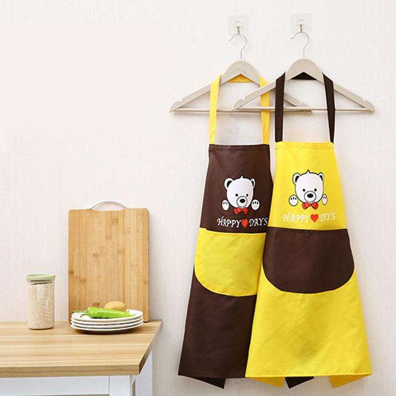 Waterproof Polyester Apron Woman Adult Bibs Home Cooking Baking Coffee Shop Cleaning Kitchen Acce...