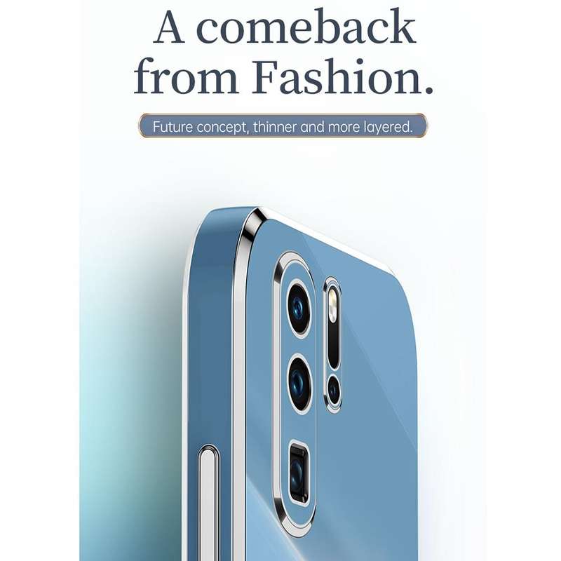 For Huawei P30 Pro XINLI Straight 6D Plating Gold Edge TPU Shockproof Case(Mint Green)