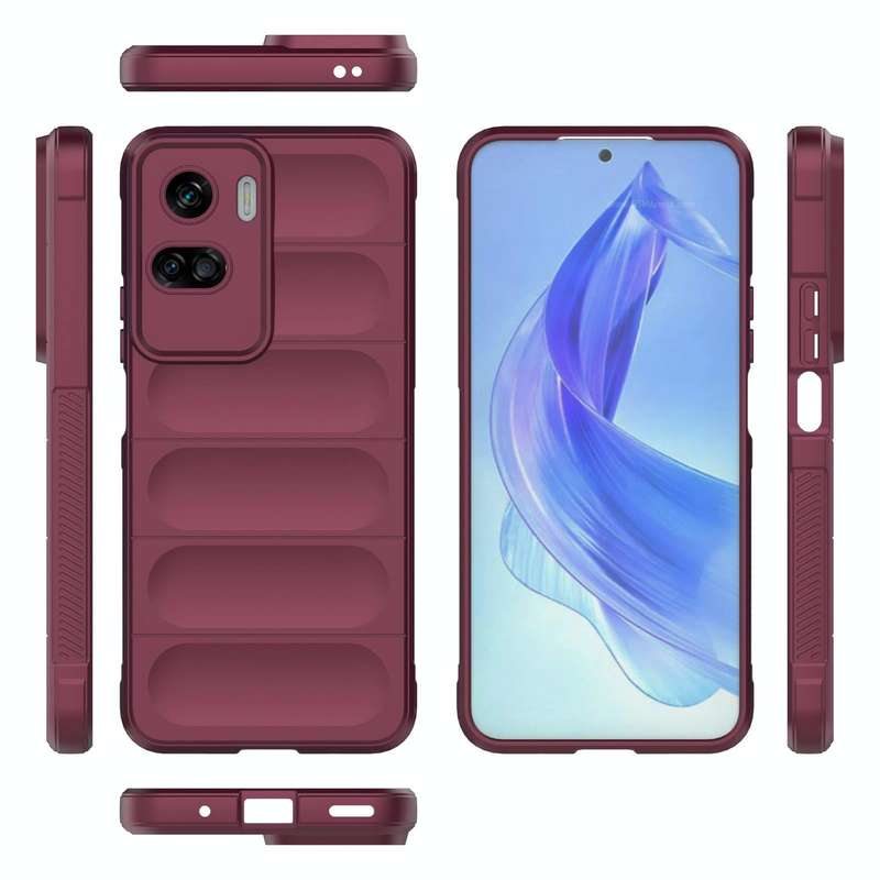 For Honor 90 Lite Magic Shield TPU + Flannel Phone Case(Light Blue)
