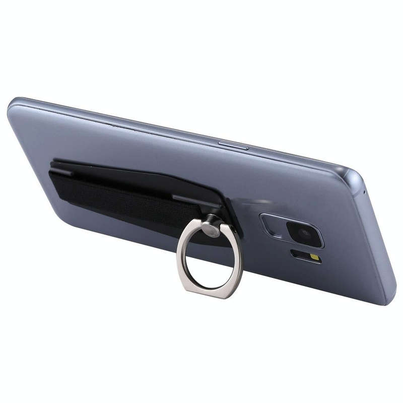 Universal Durable Finger Ring Phone Holder Sling Grip Anti-slip Stand(Black)