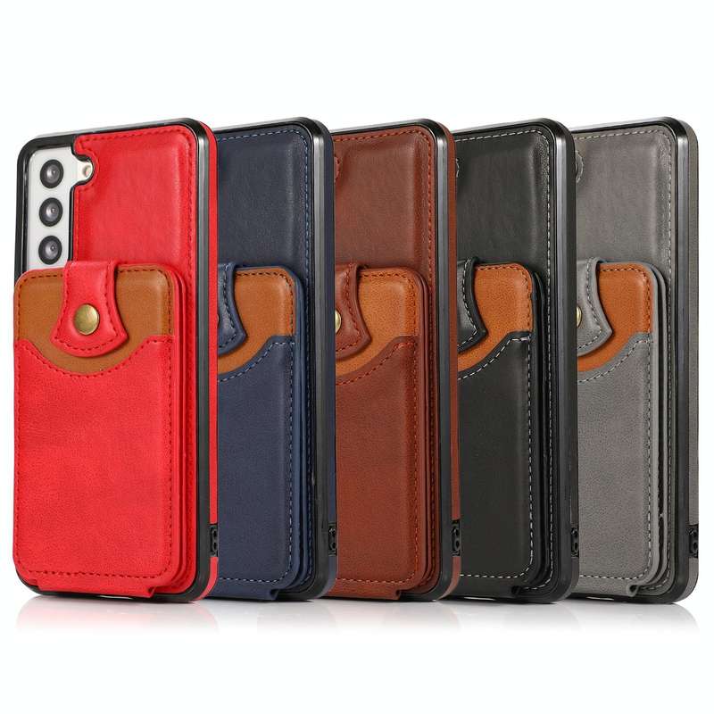 For Samsung Galaxy S21 FE 5G Soft Skin Leather Wallet Bag Phone Case(Grey)