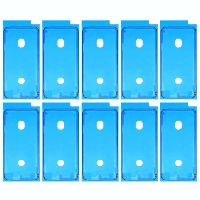10 PCS LCD Frame Bezel Waterproof Adhesive Stickers for iPhone 8(Black)