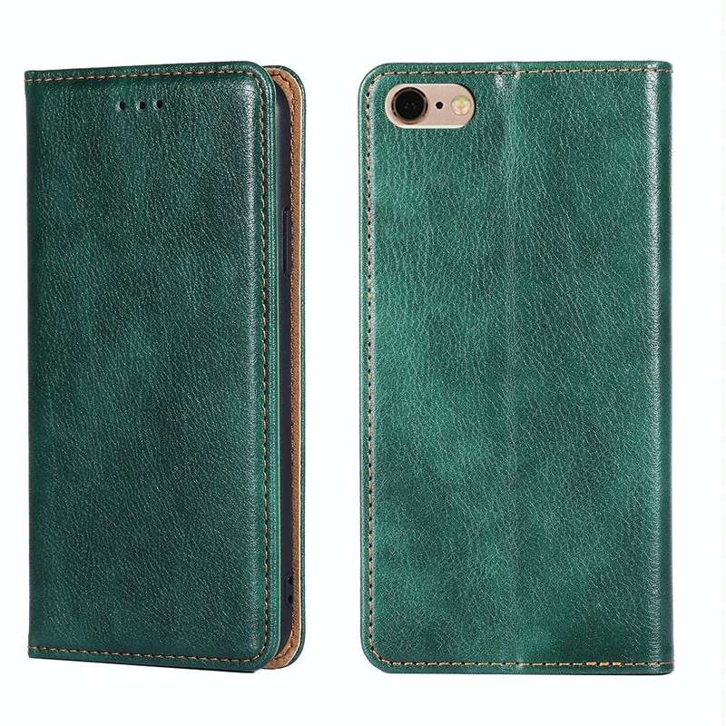 For iPhone 6 / 6s PU + TPU Gloss Oil Solid Color Magnetic Horizontal Flip Leather Case with Holde...