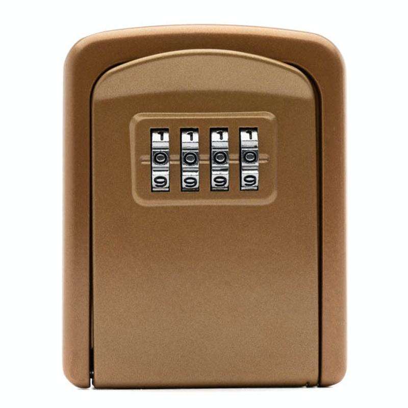 G9 4-digit Password Aluminum Alloy Key Storage Box(Gold)