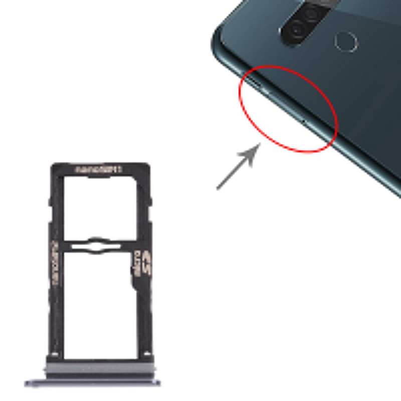 Nano SIM Card Tray + Nano SIM Card Tray / Micro SD Card Tray for LG G8S ThinQ LMG810, LM-G810, LM...