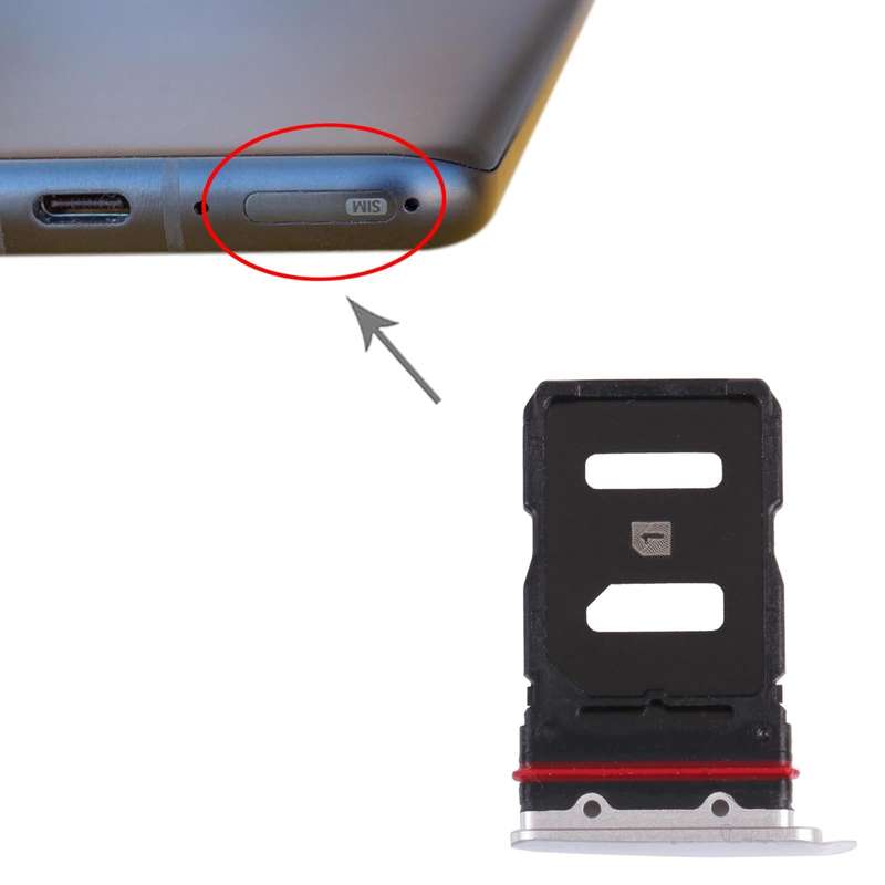 SIM Card Tray + SIM Card Tray for Asus Zenfone 8 ZS590KS (Silver)