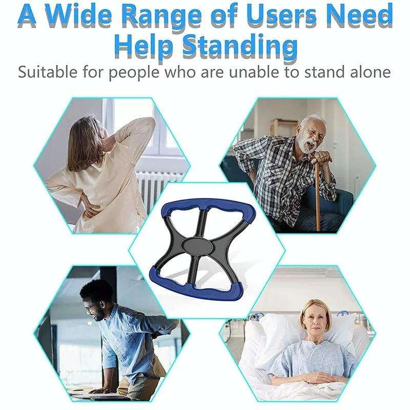 Standing Aid And Handicap Bar With No-Slip Grip Handle For Elderly Disabled(Blue)