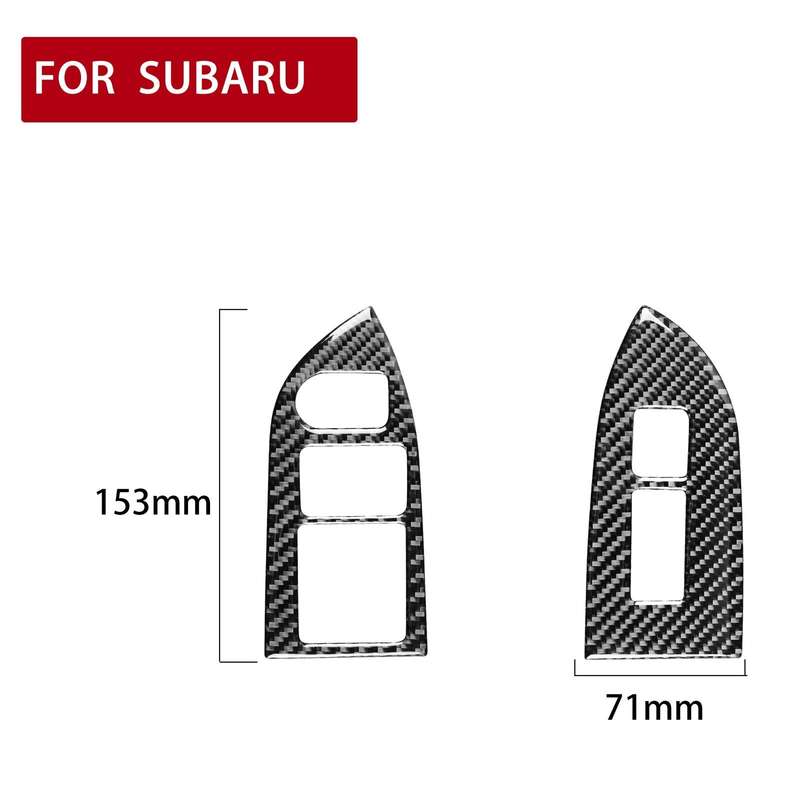 2 in 1 Car Carbon Fiber Window Lift Panel Decorative Sticker for Subaru BRZ / Toyota 86 2017-2019...