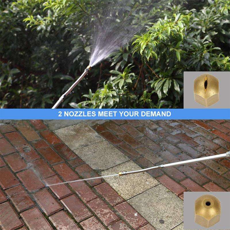 Garden Lawn Irrigation High Pressure Hose Spray Nozzle Car Wash Cleaning Tools (Black)