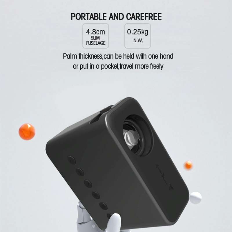 T500 1920x1080P 80 Lumens Portable Mini Home Theater LED HD Digital Projector Without Remote Cont...