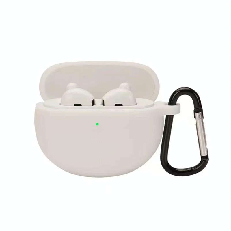 For OPPO Enco Air Anti-fall Wireless Earphone Silicone Protective Case with Hook(White)