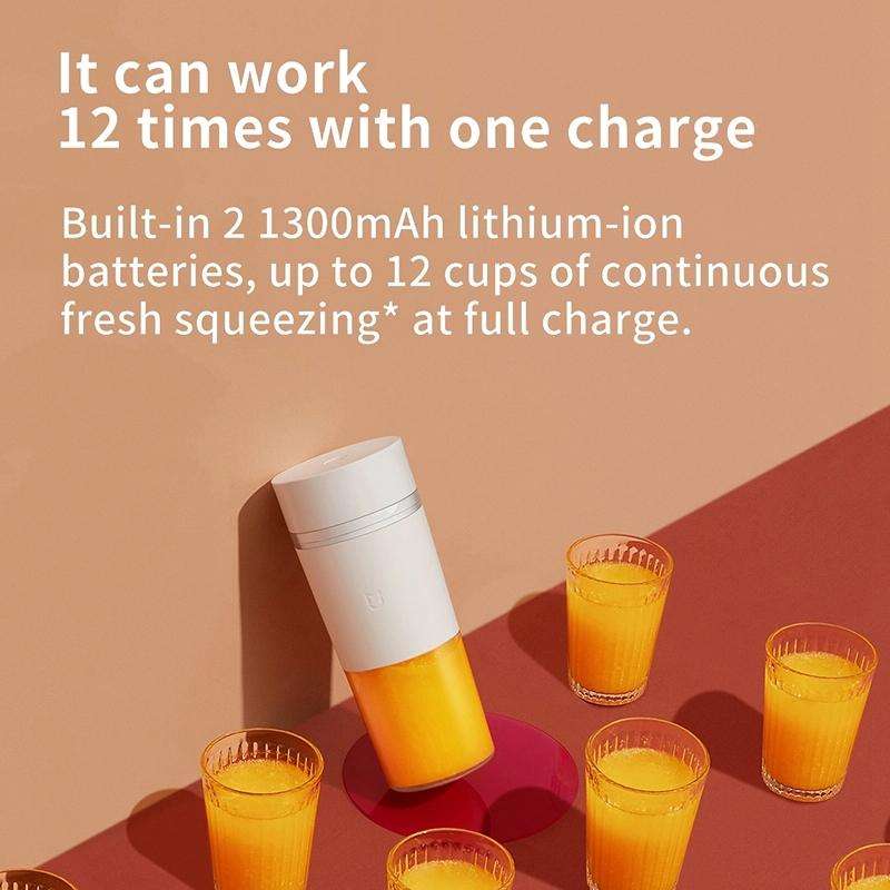 Original Xiaomi Mijia Portable Electric Juicer Cup (White)