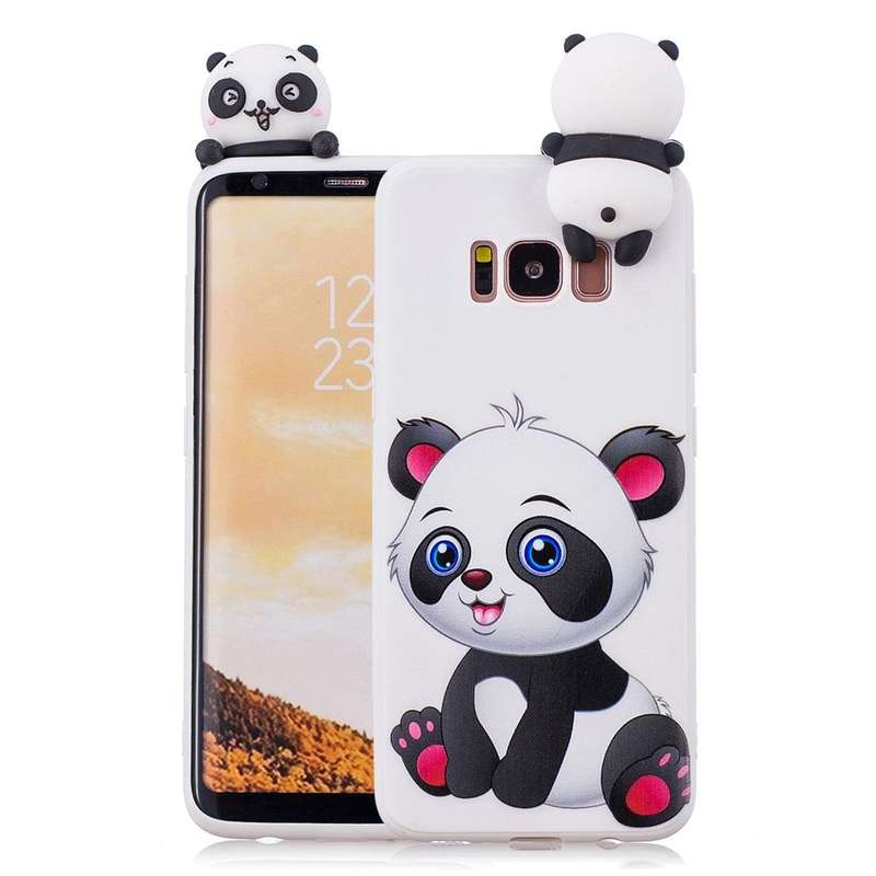 For Galaxy S8+ Shockproof Cartoon TPU Protective Case(Panda)