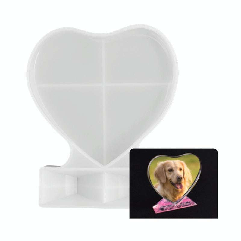 Heart-shaped Square Photo Frame Display DIY Silicone Mould, Spec: S (Heart-shaped)