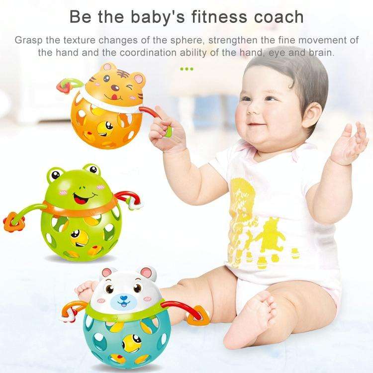 Baby Animal Soft Plastic Can Bite Hand Toy Baby Educational Toys(Polar Bear)