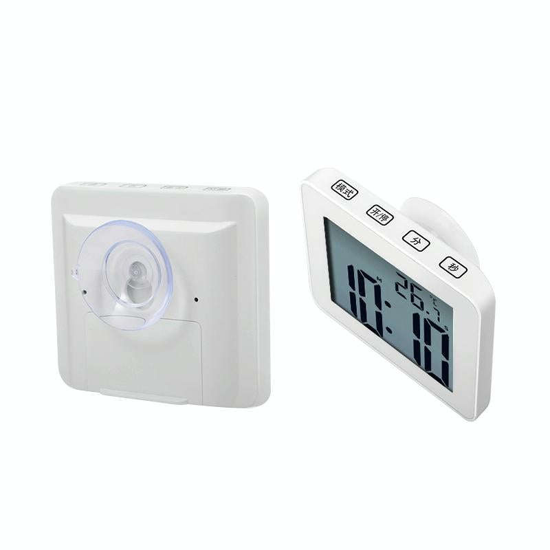 Waterproof Wall Clock LCD Bathroom Clock Kitchen Electronic Alarm Clock