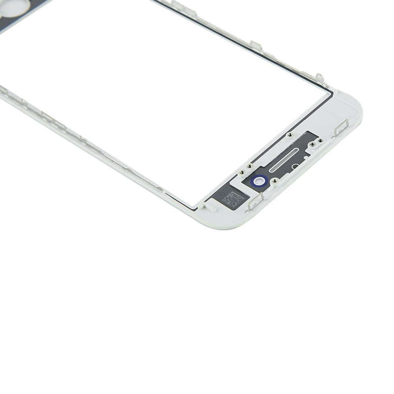 Front Screen Outer Glass Lens with Front LCD Screen Bezel Frame for iPhone 8(White)