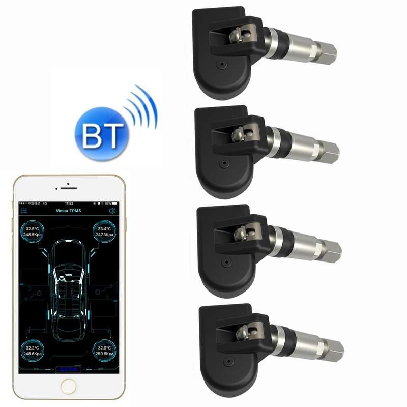 VC601 TPMS 4 Built-in Sensors Tire Pressure Monitoring Alarming System Diagnostic-tool with Bluet...