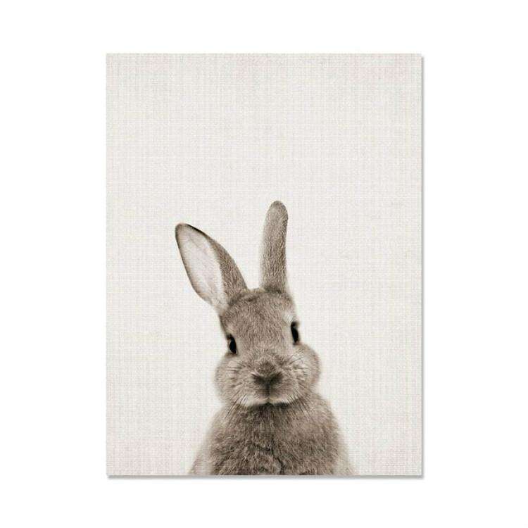 Rabbit Before and After the Computer Printing Decorative Painting Frameless Core, Size:13x18cm(Br...