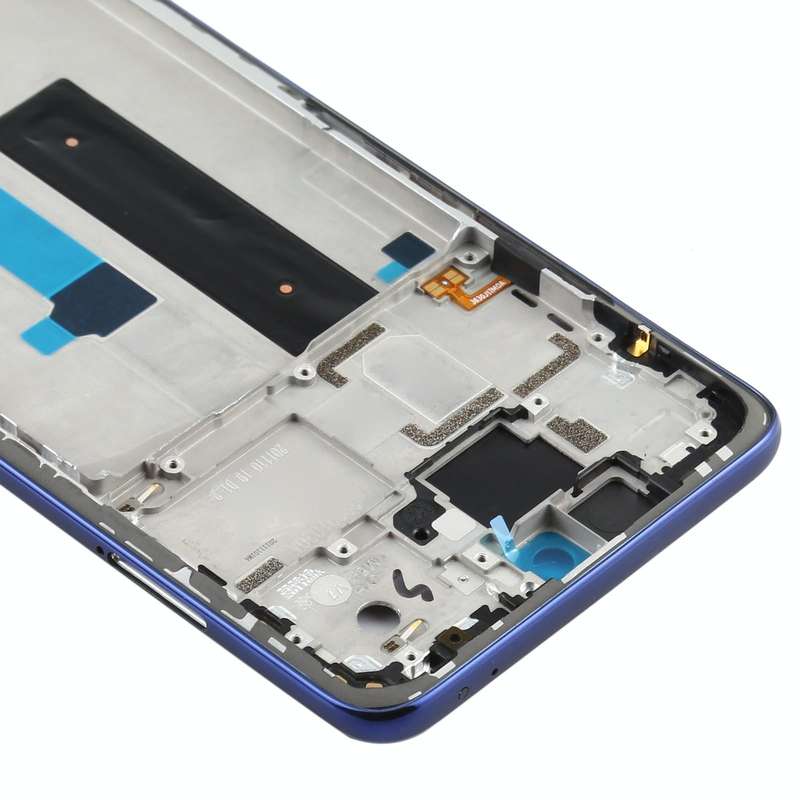 Original Front Housing LCD Frame Bezel Plate for Xiaomi Redmi Note 9 Pro 5G M2007J17C(Blue)