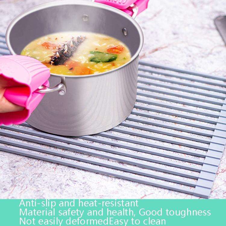 Folding Water Filters Kitchen Rack Sink Bowl Chopsticks Filters, Style: Stainless Steel 33x22cm