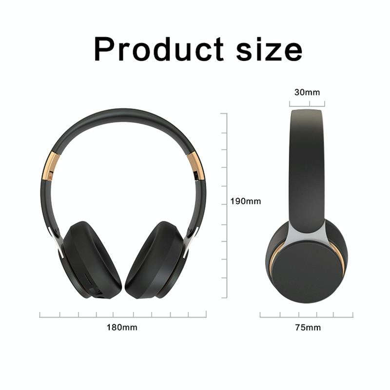 07S Folding Sports Computer Games Wireless Bluetooth V5.0 Headset with Mic (Black)