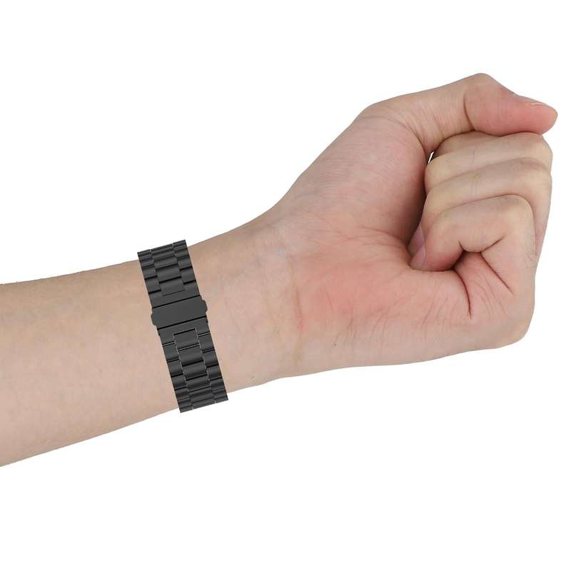 For Garmin Forerunner 45 / 45S / Swim 2 Universal Three Beads Stainless Steel Watch Band(Silver)