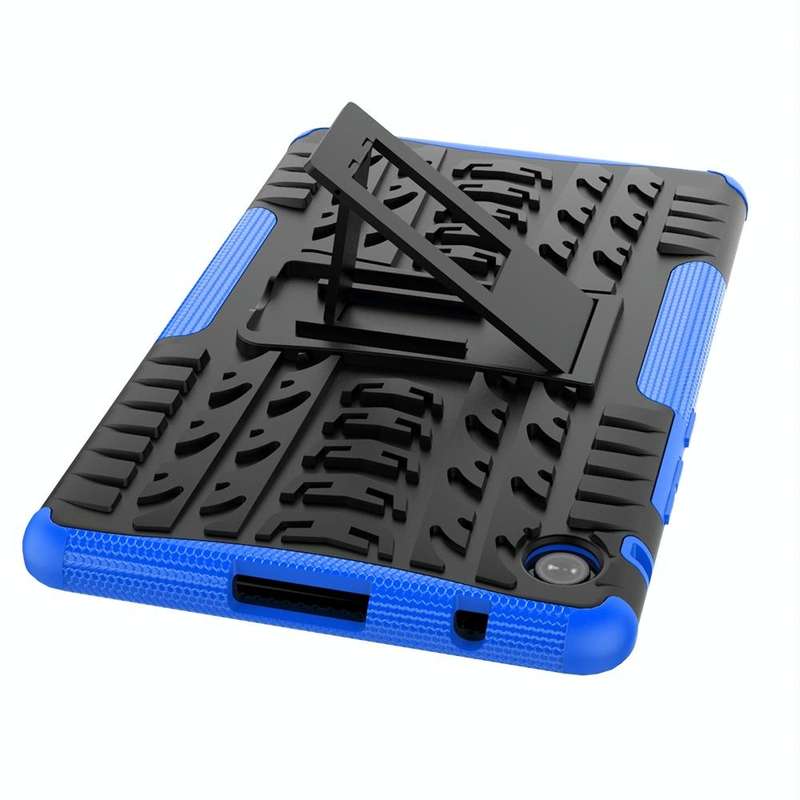 For Huawei MatePad T 8 Tire Texture Shockproof TPU + PC Protective Case with Holder(Blue)