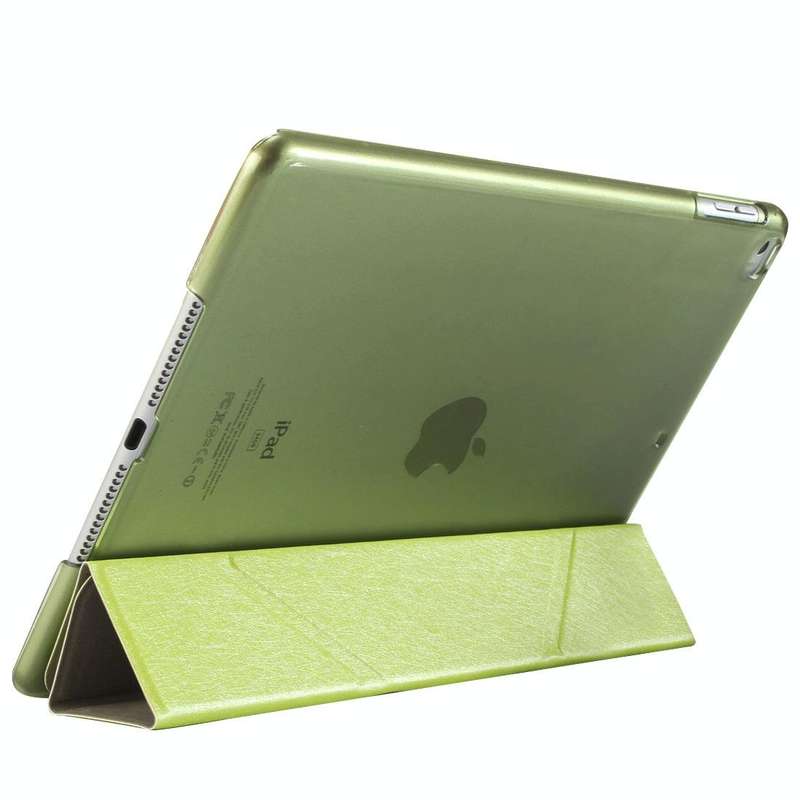 For iPad 9.7 (2018) & iPad 9.7 (2017) & iPad Air Silk Texture Horizontal Deformation Flip Leather...