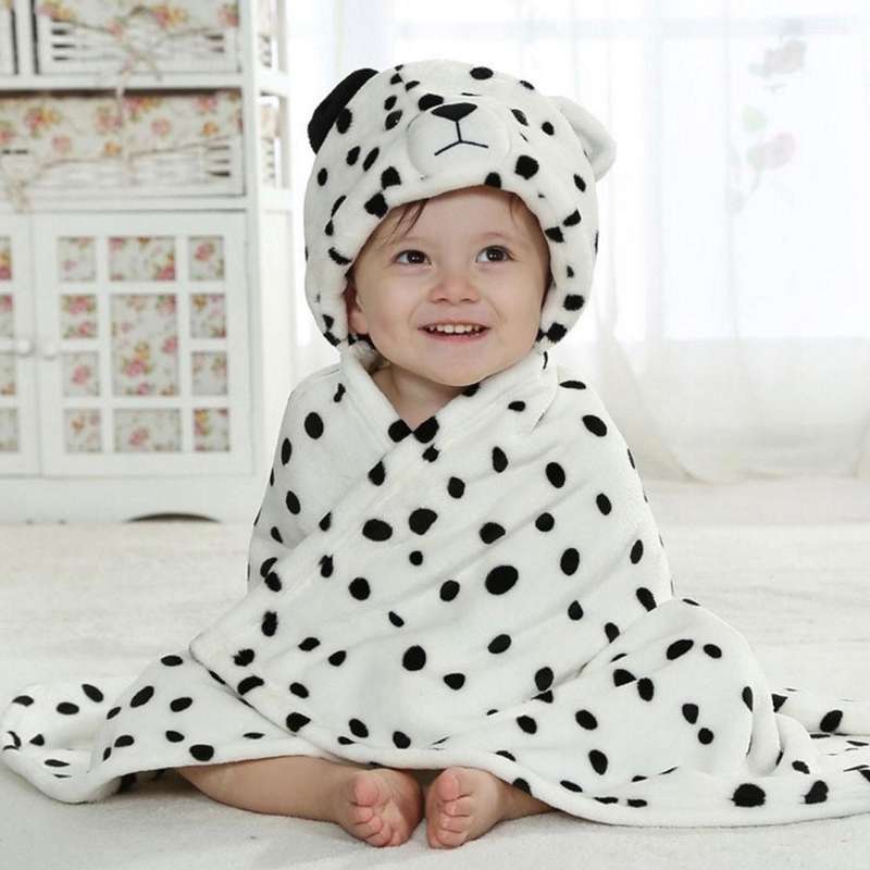 Baby Animal Shape Hooded Cape Bath Towel, Size:10075cm(Yellow Lion)